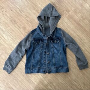 Arizona Kids Denim and Gray Hooded Jacket